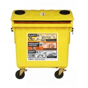 ilustrace žlutý kontejner